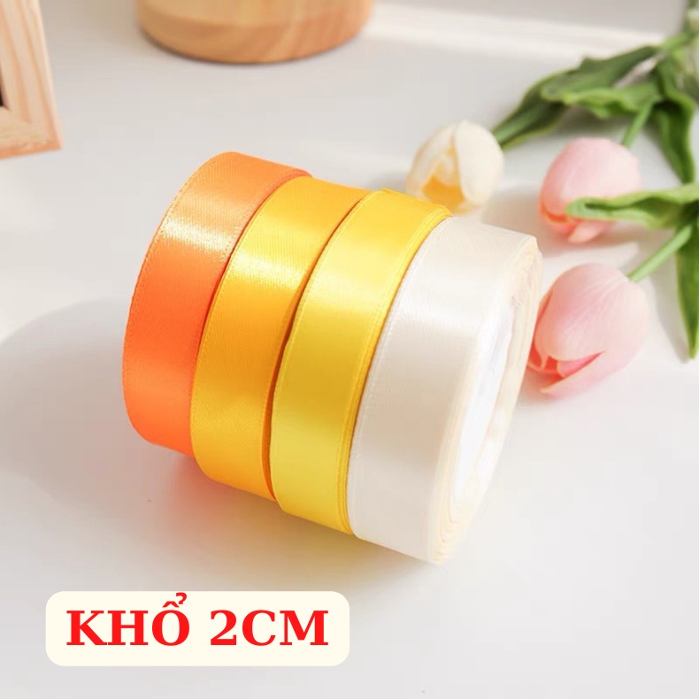 [LẺ MÉT] Dây Ruy Băng Lụa Satin Trơn, Bản 2cm/4cm, Đa Dạng Màu Sắc (17 Màu)