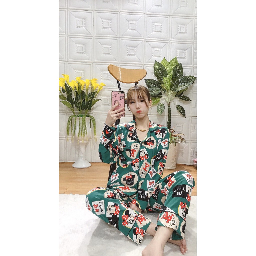 Combo 5 đồ bộ lụa satin mặc nhà