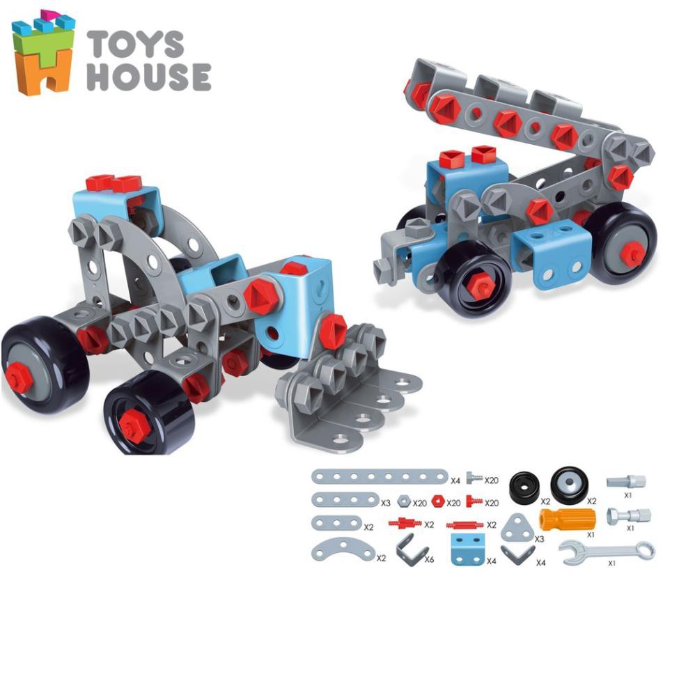 Đồ chơi phát triển kỹ năng cho bé - DIY MODELS lắp ghép mô hình 3D 2 trong 1 Toyshouse nhựa mềm
