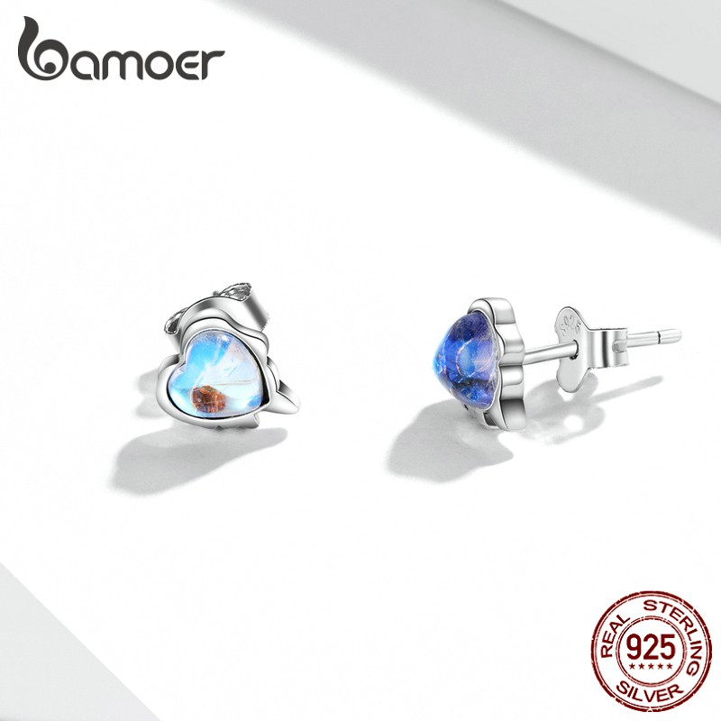 Cặp bông tai Bamoer Sce1306 bằng bạc 925 thời trang dành cho nữ