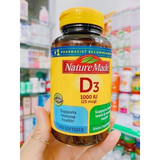 Vitamin D3 Nature Made 650 viên