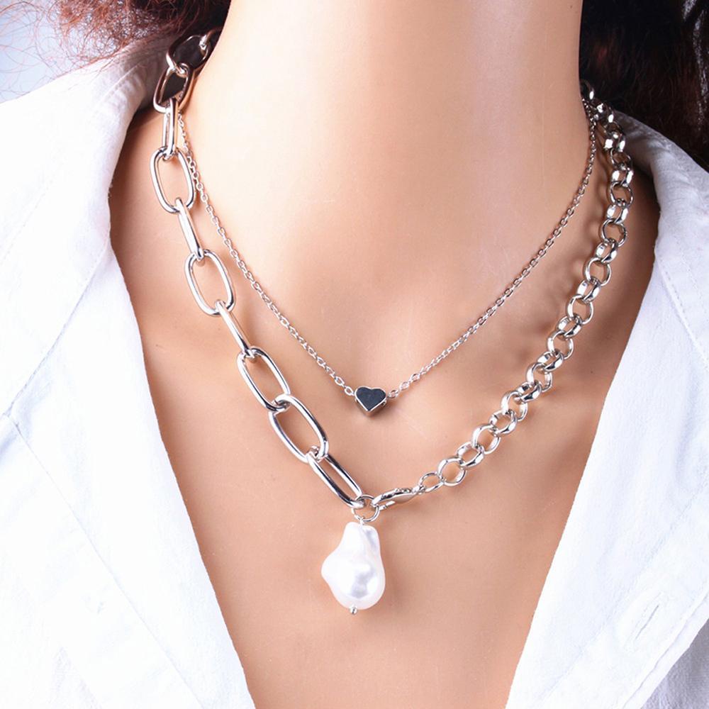 SOMEDAYZL Vòng cổ Mạ Bạc Nhiều Lớp Mặt Hình Bướm Nhiều Màu Sắc