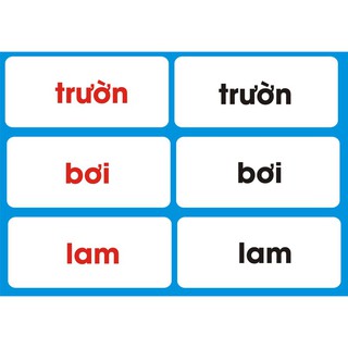 Thẻ Flash Card Tiếng Việt - Từ Đơn 1