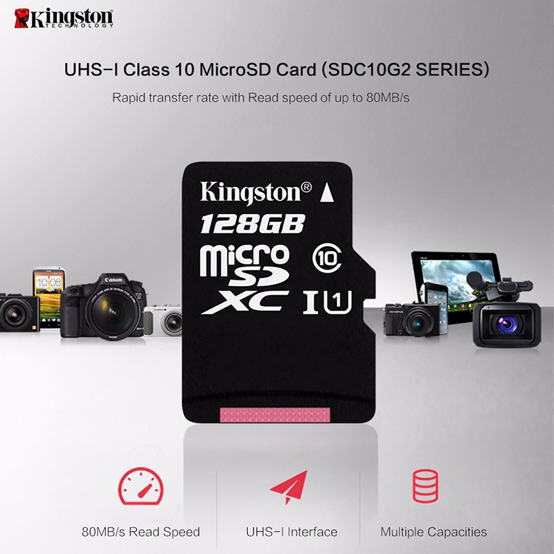 Thẻ Nhớ Micro Sd Kingston 80mb / S 16gb / 32gb / 64gb / 128gb