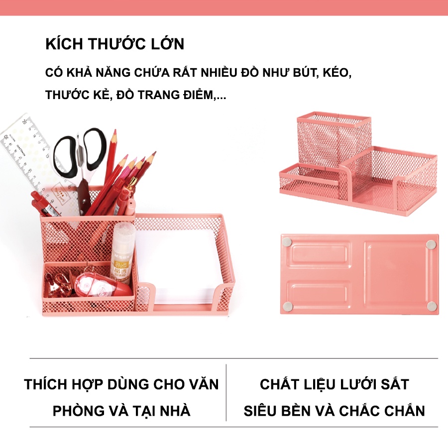 Hộp Sắt Đựng Bút, Dụng Cụ Học Tập, Đồ Trang Điểm Siêu Chắc Chắn P019