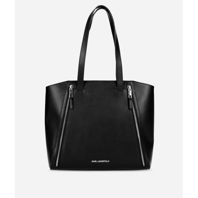 - Túi tote công sở da thật vừa laptop siêu hottrend Karlie Largefeld tote bag-màu đen phối zip -lỗi form nhẹ