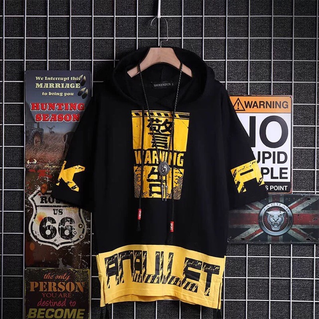 ÁO THUN PHỐI NÓN PHONG CÁCH TRUNG HÀNG UNISEX HOT 2020