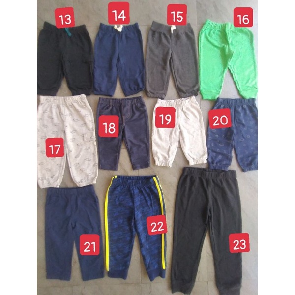 Set 3 quần nỉ da cá ca ter bé trai