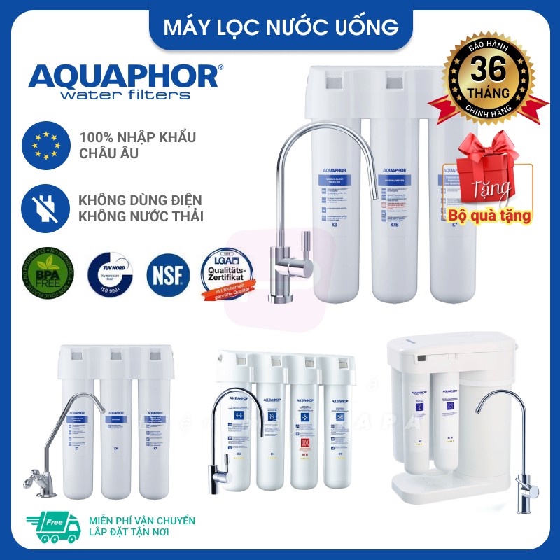 Máy Lọc Nước Uống AQUAPHOR Đầy đủ models - Nano Aqualen, Không dùng điện - Hàng Chính Hãng