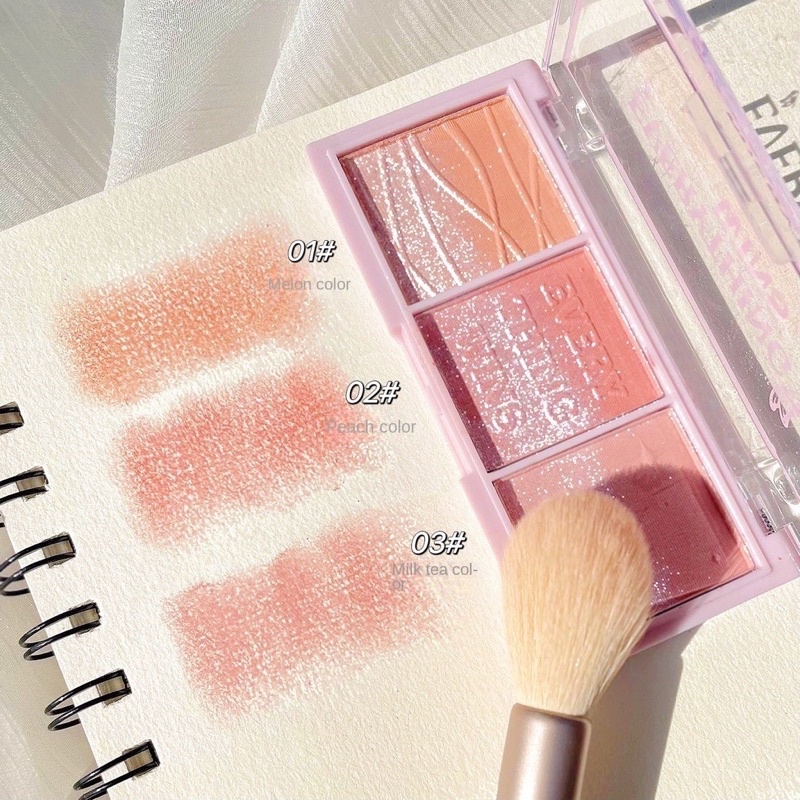 Bảng Phấn Mắt Má Hồng Bắt Sáng 3 Ô soft eye shadow COCO VENUS (D14)