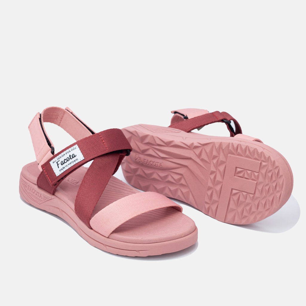 FACOTA | Giày dép sandal nam, nữ Unisex thể thao hồng đi học, đi chơi NN08