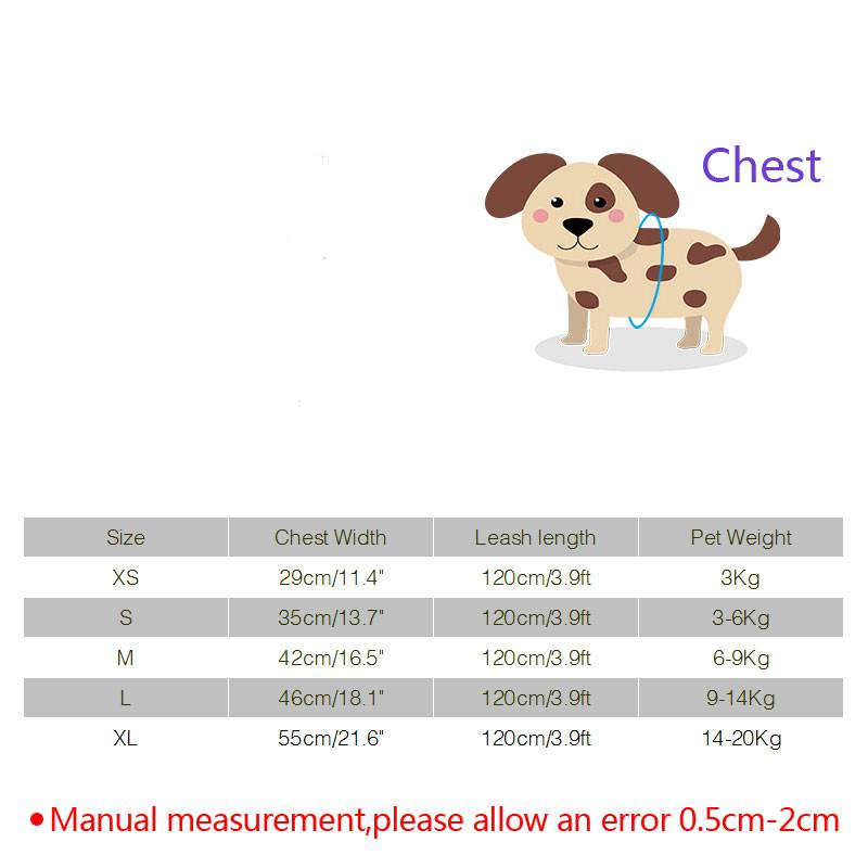 Pet Chest Strap Phụ kiện dây xích phản quang và thoáng khí cho chó cổ áo mèo dây nịt