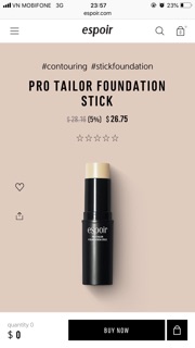 Kem nền dạng thỏi Espoir Pro Tailor Foundation Stick