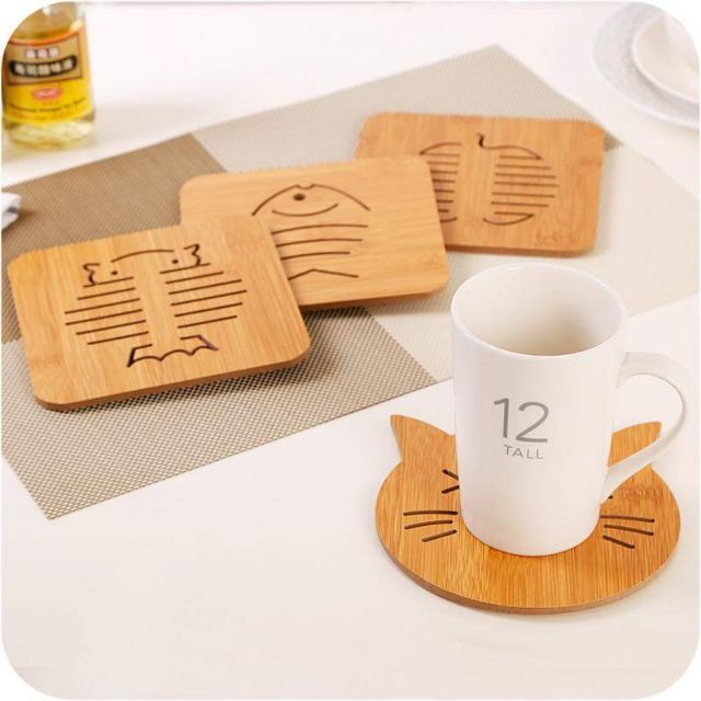 Miếng lót ly, chén bằng gỗ