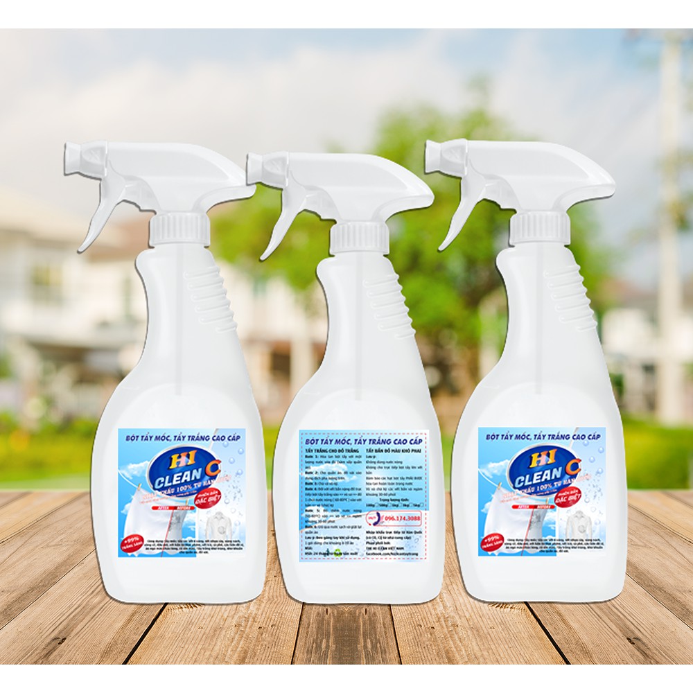 Nước tẩy trắng quần áo TRẮNG Hi-Clean C 500ml nhập khẩu Hàn Quốc đánh bật vết mốc nhựa cây ố vàng và các vết bẩn khác