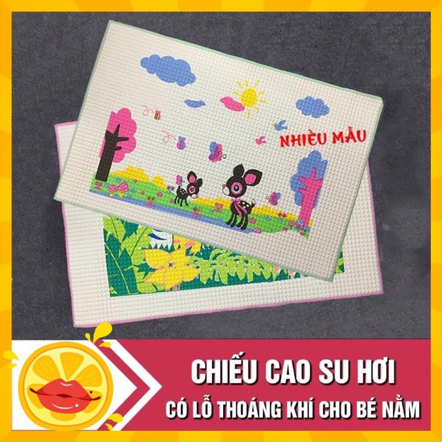 [TẶNG QUÀ 0Đ] Chiếu cao su non Malaysia - chiếu điều hòa cao su non cho bé thông hơi thoáng khí..