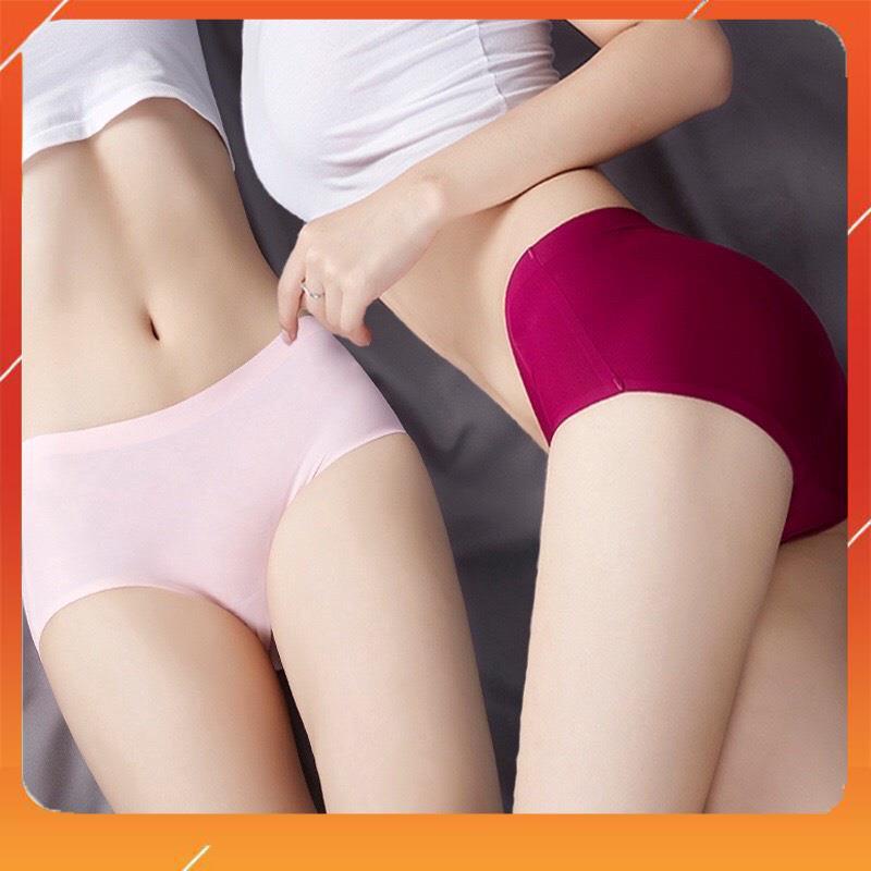 Quần lót nữ su trơn không đường may chất liệu cao cấp kháng khuẩn chống tụt nâng mông