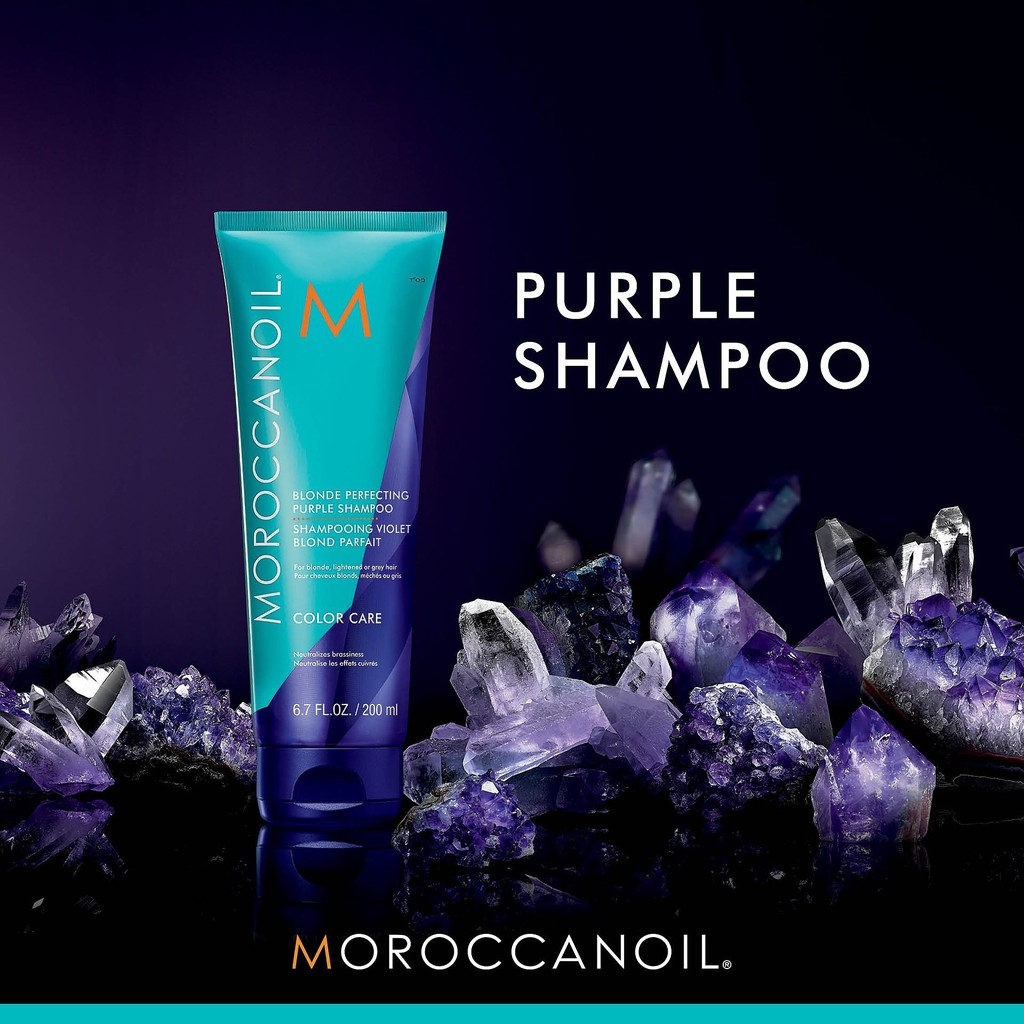 DẦU GỘI TÍM KHỬ VÀNG MOROCCANOIL BLONDE PERFECTING PURPLE SHAMPOO 200ML - 70ml