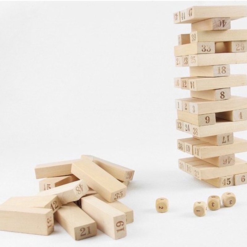 54pcs/set trẻ em kỹ thuật số tầng đăng nhập xây dựng câu đố đồ chơi thực tế gỗ toán học giảng dạy tài nguyên 