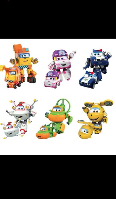 Đội bay siêu đẳng super wings Robot biến hình máy bay mini