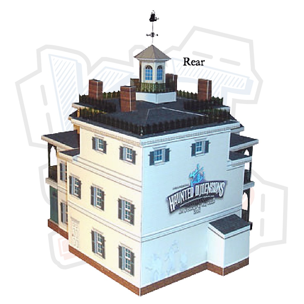 Mô hình giấy kiến trúc nhà New Orleans Square