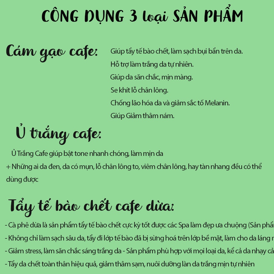 COMBO 3 sản phẩm dành cho làm Trắng BODY