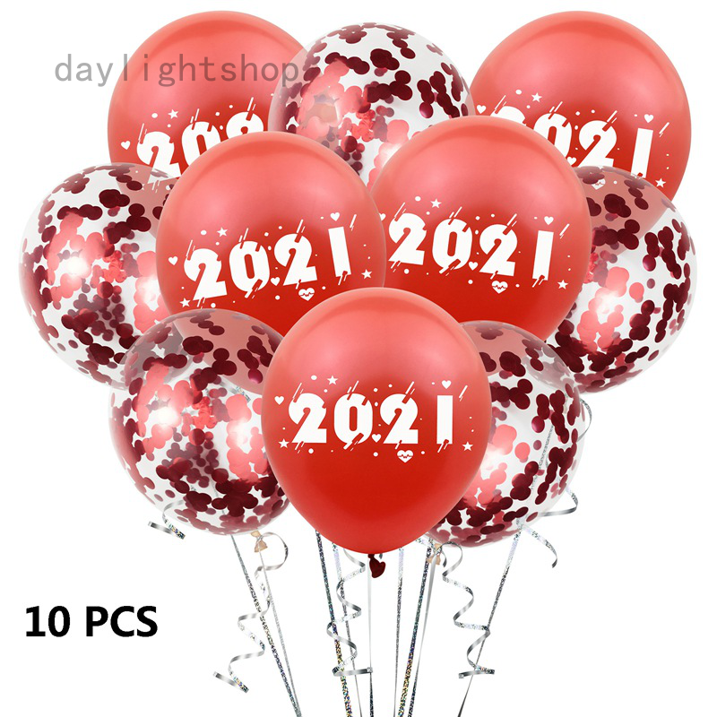Bong Bóng Latex Trang Trí Chúc Mừng Năm Mới 2021
