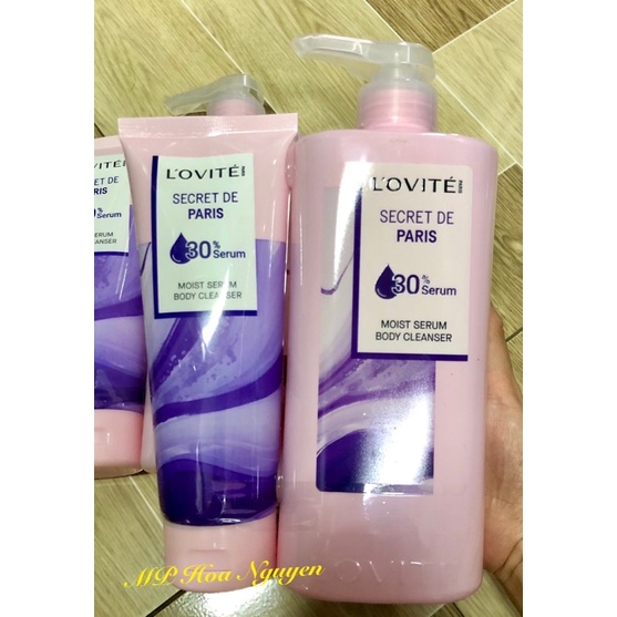 SỮA TẮM SERUM DƯỠNG ẨM LOVITE HSD 2024 và 2025