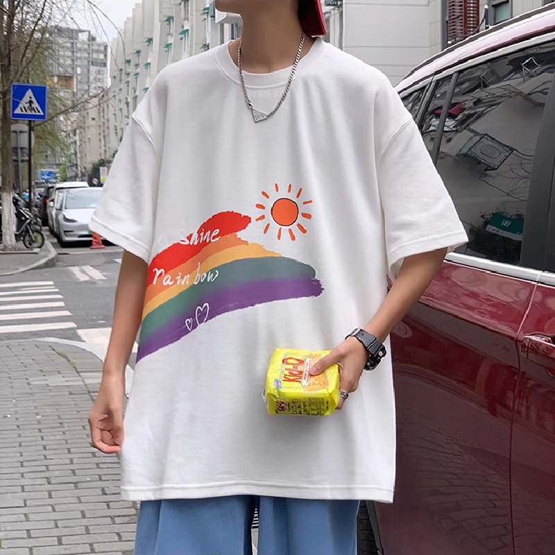 Áo Thun Tay Ngắn Dáng Rộng In Chữ Phong Cách Hip Hop Thời Trang Mùa Hè Cho Nam Giới [M-8XL]