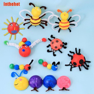 Inthehot✤ 12 Colors Chenille Stems Pipe Cleaners Diy Crafts For Creative Kid Education Toy