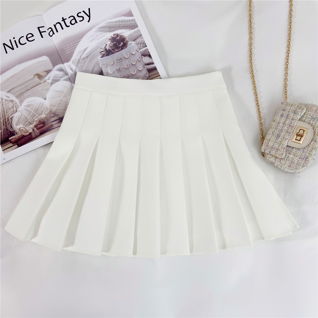 Chân váy xếp ly Tennis dáng ngắn xoè đẹp BIGOMALL - Chân váy tennis chữ A lưng cao chất kaki dày dặn