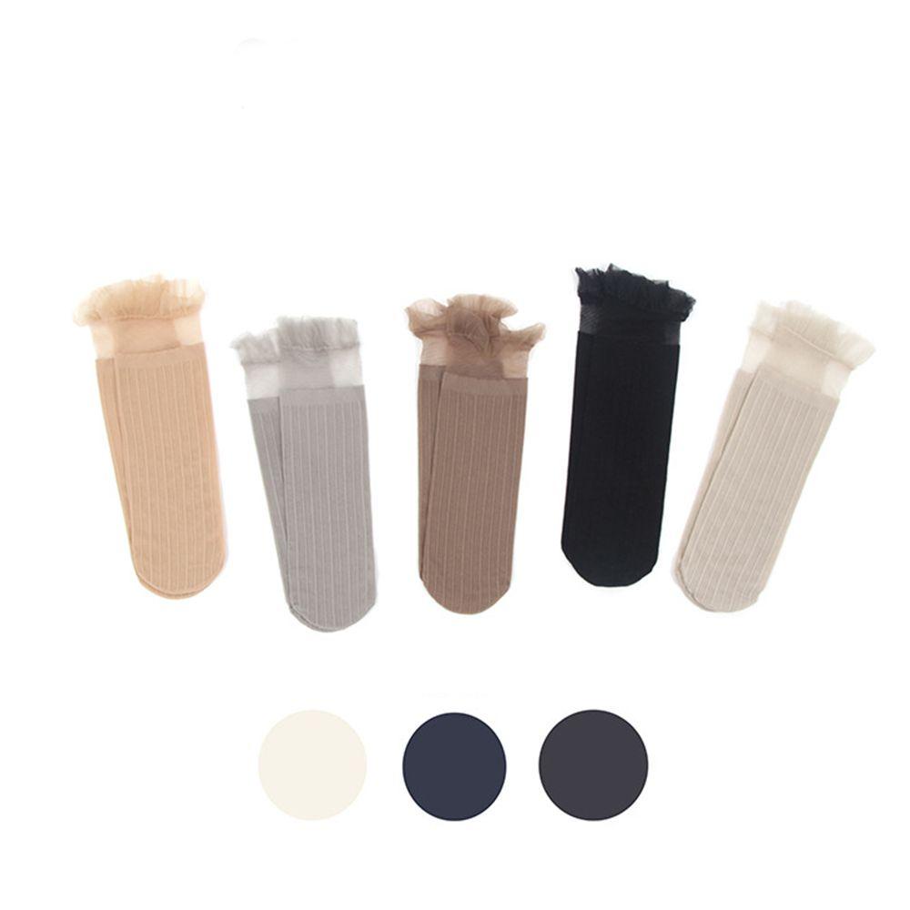 EXPEN Tất Lưới Mỏng Xuyên Thấu Màu Trơn Cho Nữ Trong Suốt