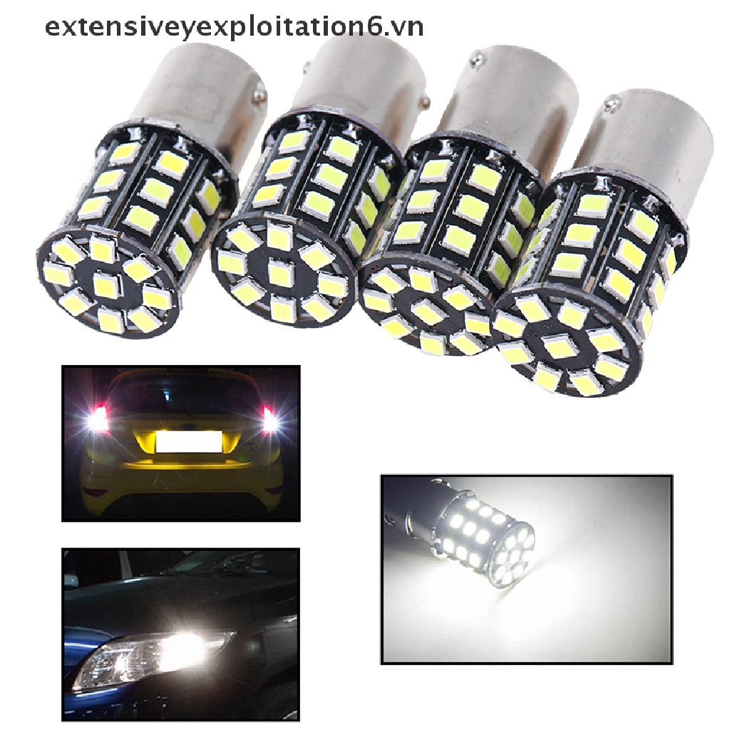Set 4 Bóng Đèn LED Tín Hiệu 1156 BA15S 2835 33-SMD Ánh Sáng Trắng Dành Cho Ô Tô