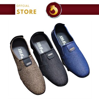 [GIÀY CHÍNH HÃNG] GIÀY LƯỜI NAM CHẤT LIỆU VẢI JEAN KHÂU CHẮC CHẮN GL11