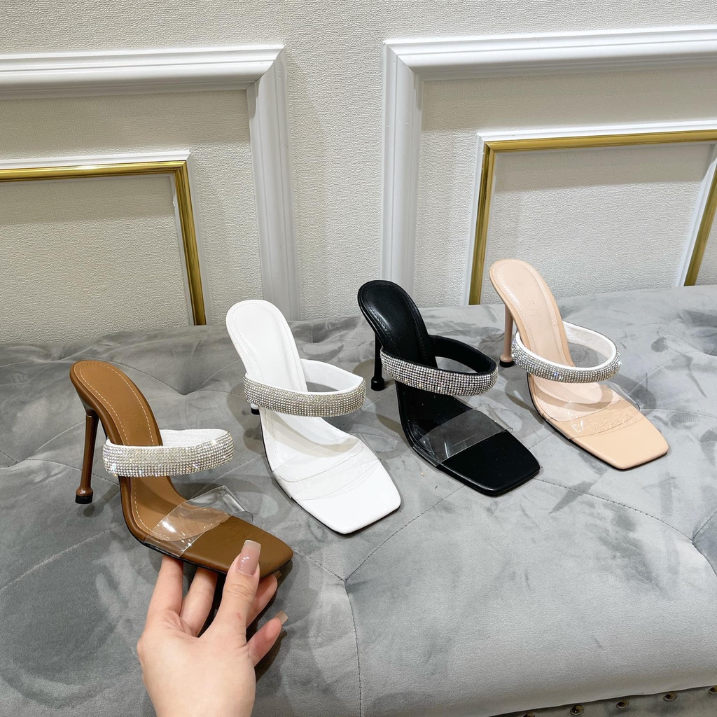 Guốc quai đính đá phối mica