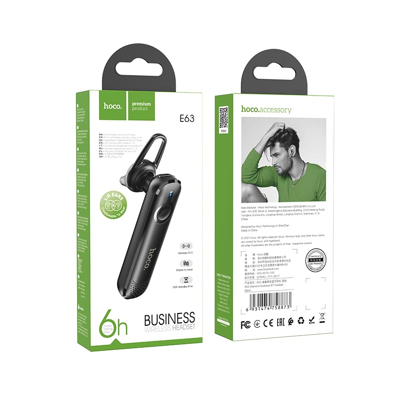 Tai nghe mini HOCO. siêu nhẹ 6g bluetooth 5.0 tích hợp micro chuyên dụng 