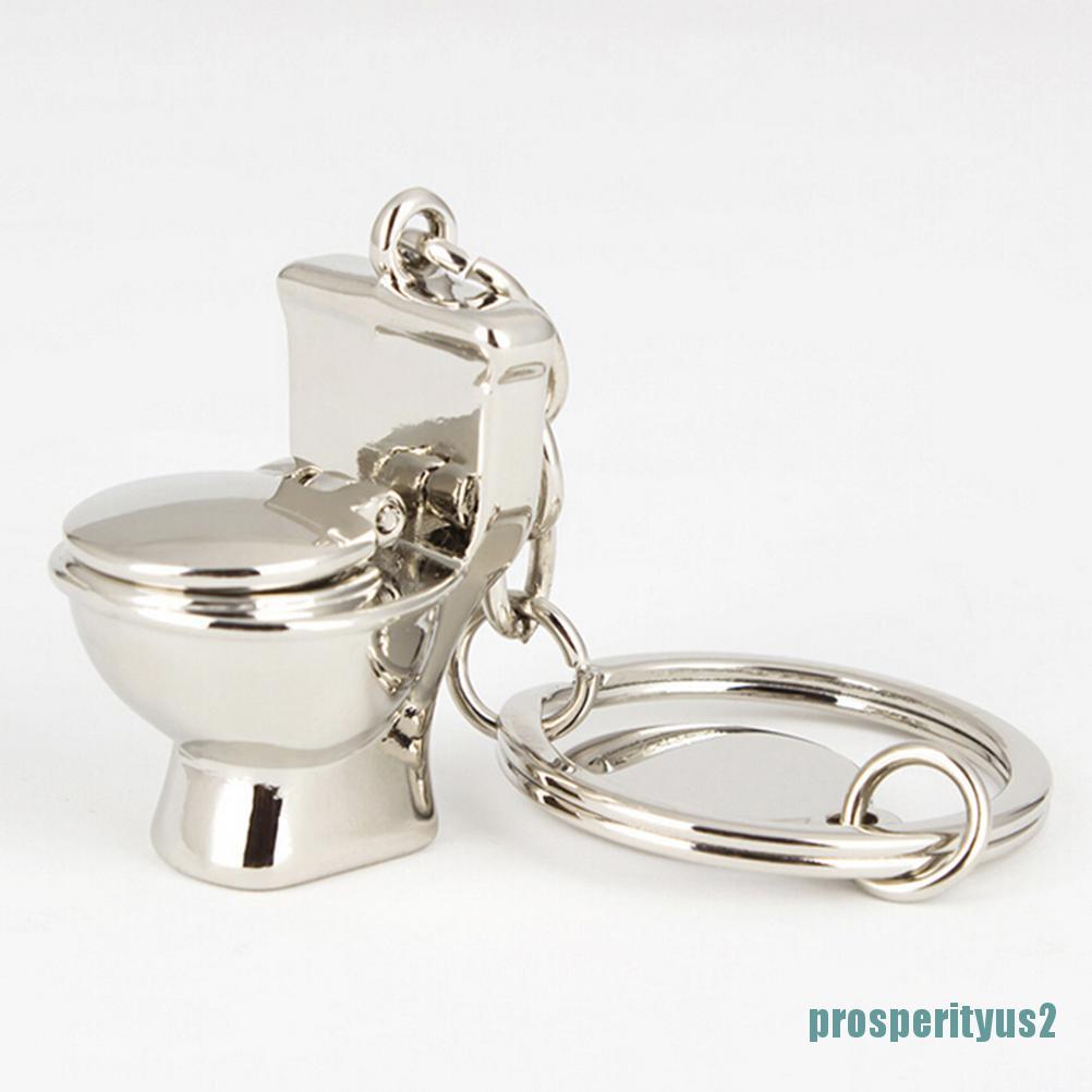 (Prosperityus2) Móc Khóa Toilet Mini Cute