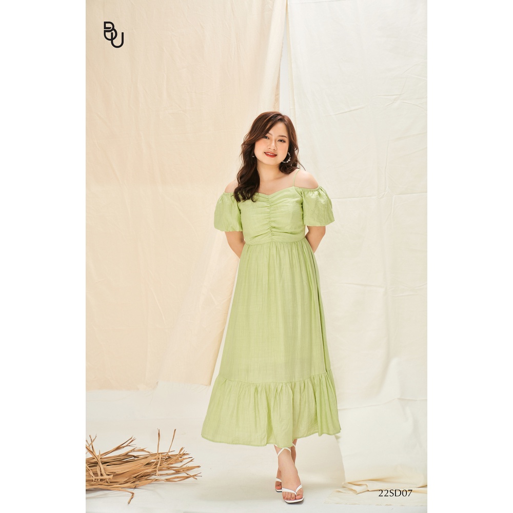 Đầm maxi trễ vai 2 dây BIGSIZE  - 22SD07 -