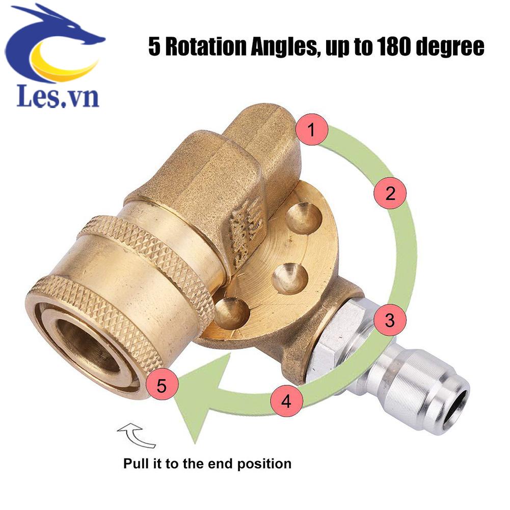 1/4 Đầu Nối 180 Độ + 10 Vòng Tròn Cho Máy Phun Rửa Áp Lực