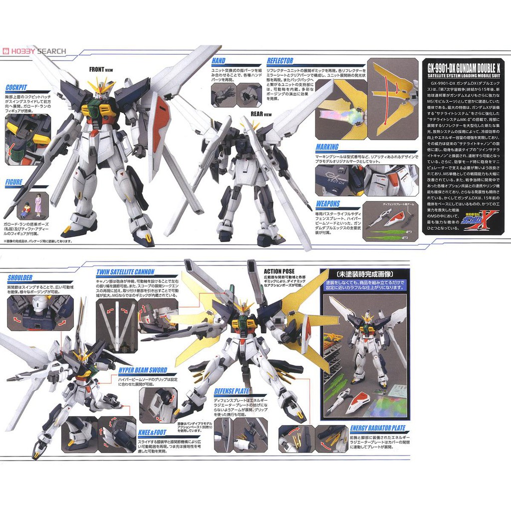 Mô Hình Gundam MG DOUBLE X GX-9901 DX 1/100 Bandai Master Grade Đồ Chơi Lắp Ráp Anime Nhật