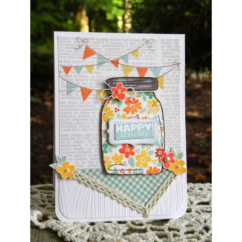 Khuôn Cắt Giấy Làm Từ Kim Loại Hình Bình Điều Ước Trang Trí Scrapbook