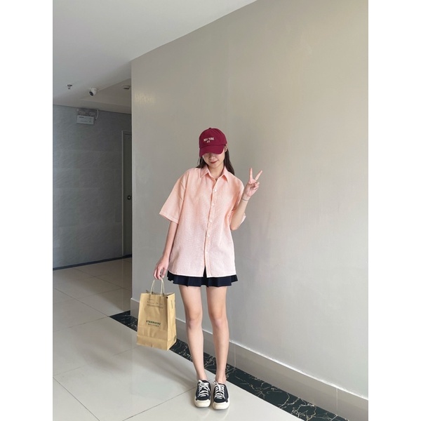 [Ảnh thật/Sẵn]Áo SƠMI KẺ SỌC CHẤT XỐP NHIỀU MÀU form oversize