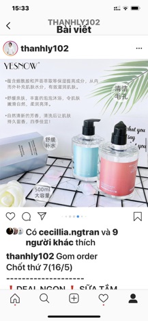 Sữa tắm nước hoa