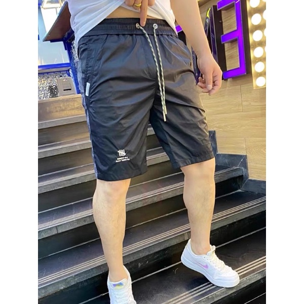 Quần Thun Short Thêu Logo-Co giãn 4 chiều