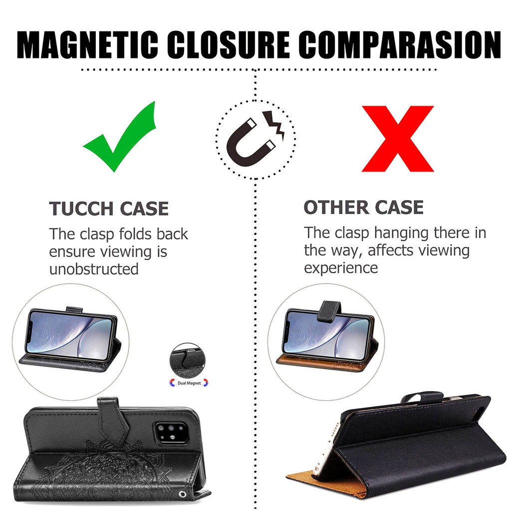 Ốp Điện Thoại Da PU Kiểu Ví Lật Có Ngăn Thẻ Cho OPPO A53 A93 A92 A31 A91 A9 2020 A72 A5S S3S f17 PRO A52