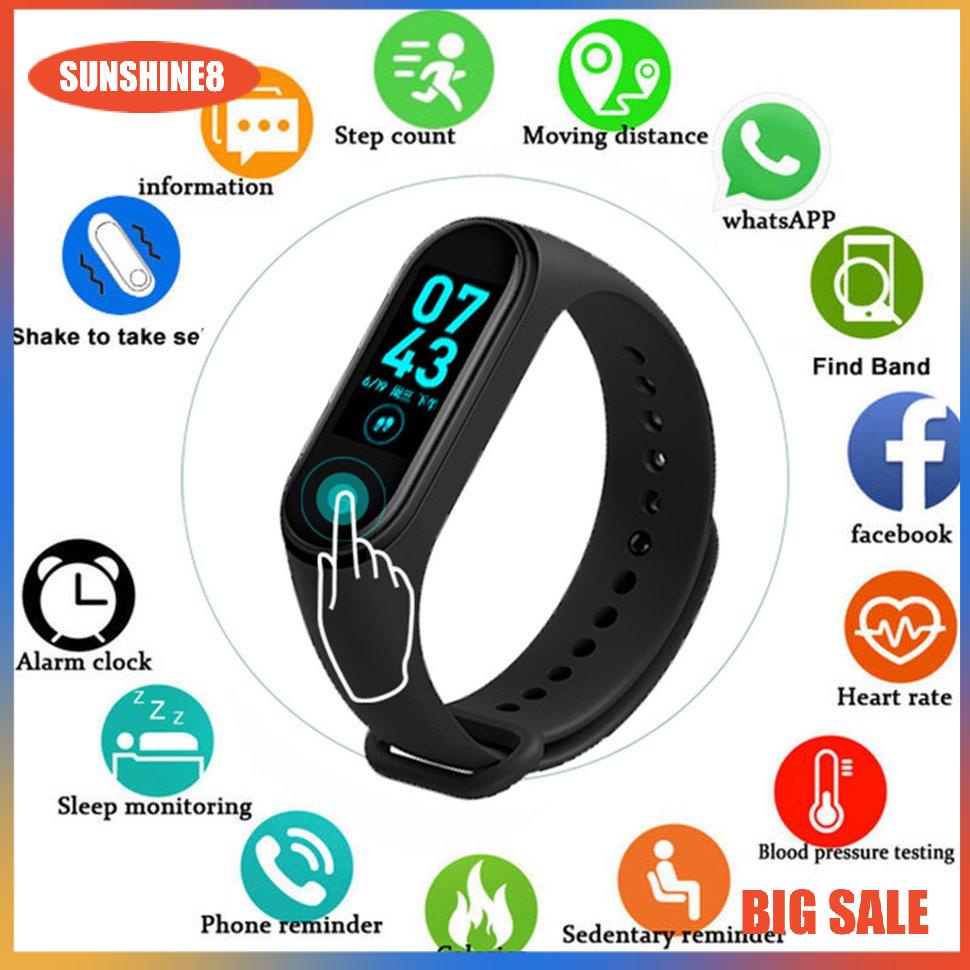 【SUN】❇️M3/4 ❇️Vòng đeo tay thông minh theo dõi sức khỏe kết nối Bluetooth kèm phụ kiện