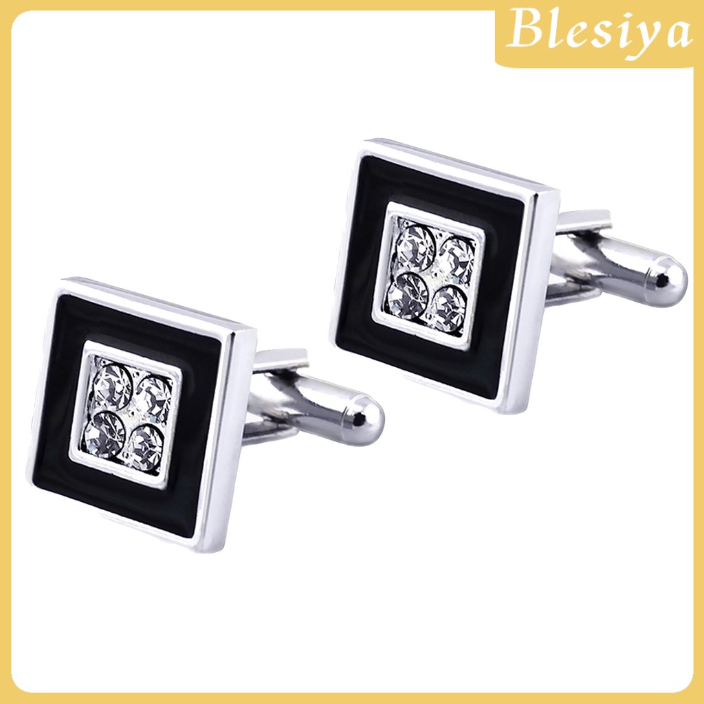 [Blesiya] Khuy Măng Sét Đen Bằng Đồng Thau Cho Nam Giới
