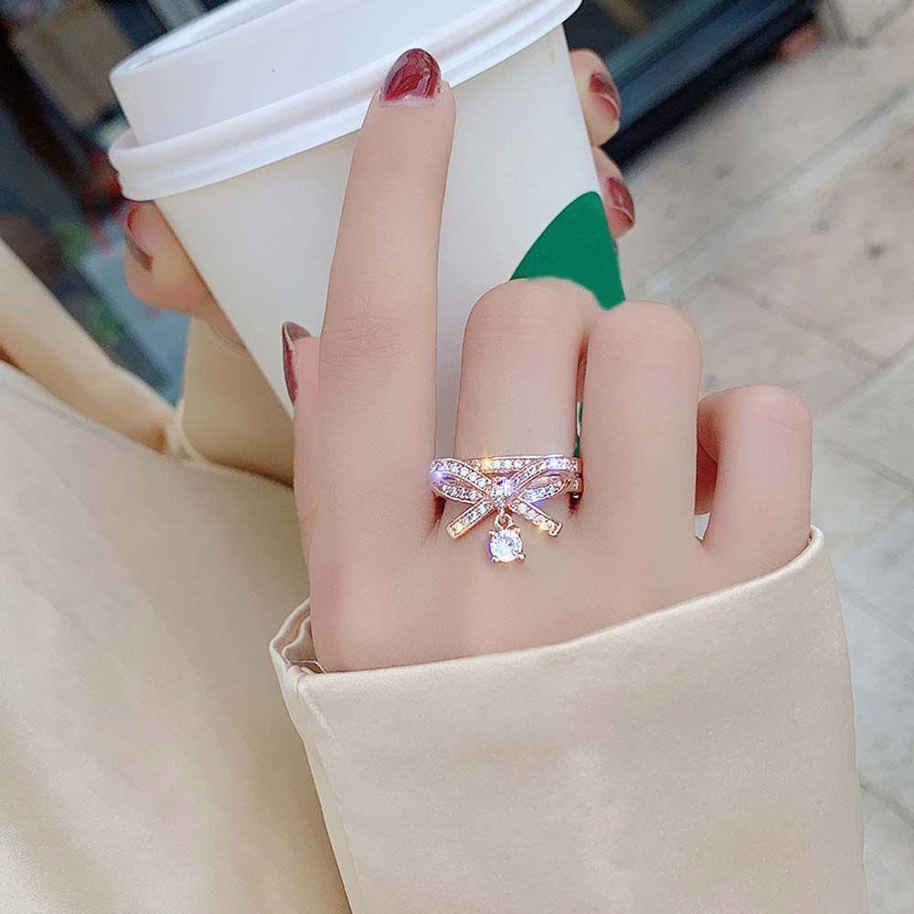 Nhẫn Đồng Hình Nơ VANES1 Phong Cách Cổ Điển