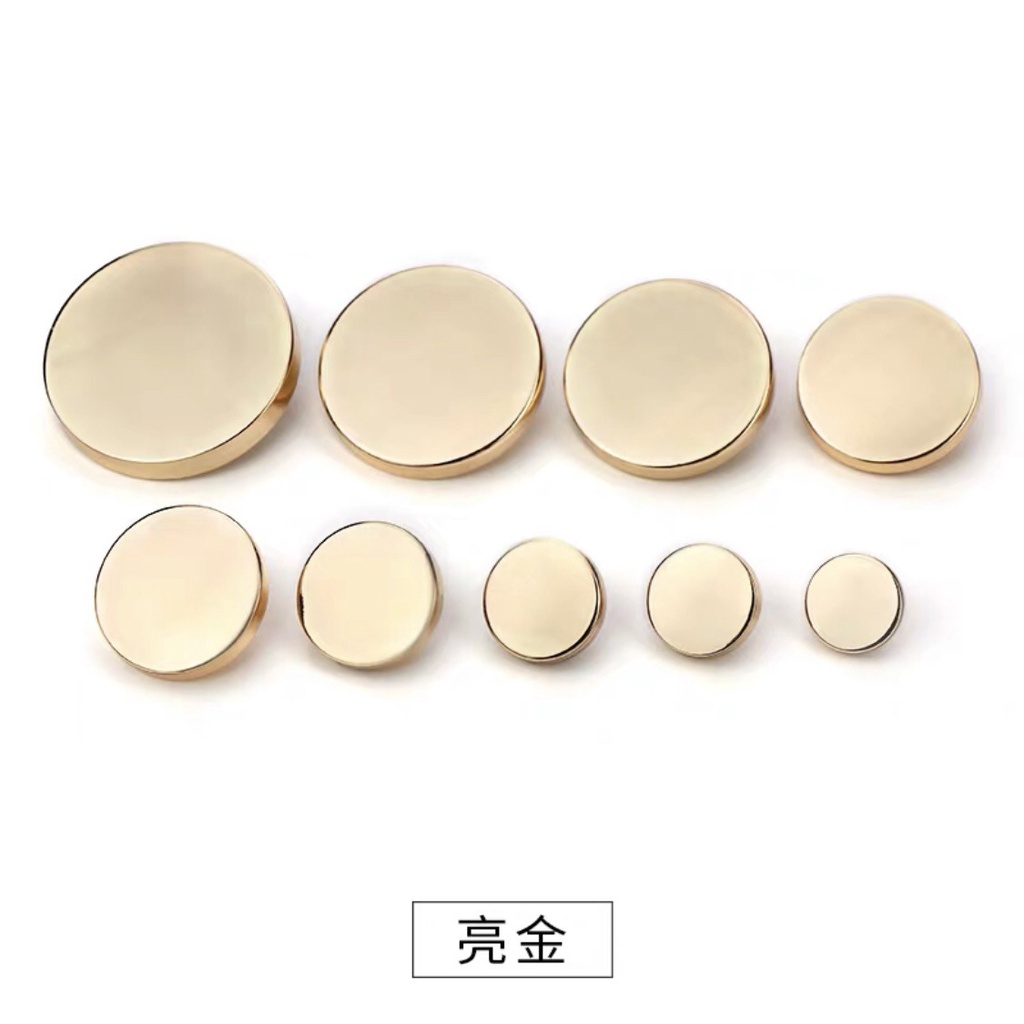 Set 10 Nút Áo 10 / 15 / 20 / 25 / 30mm Màu Vàng 20mm Tiện Dụng