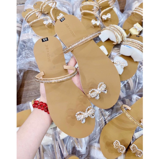 DÉP THỜI TRANG ĐÍNH NƠ SIÊU HÓT ( 1 quai )